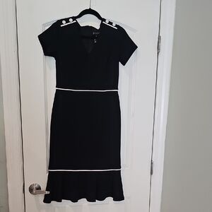 Enfocus Studio Black Dress with White Trim